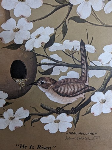 Neal Holland He Has Risen Limited Edition Signed By Artist 1983 Dogwood Gourd - Picture 5 of 7