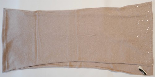 NWOT Ann Taylor Blush Pink Cashmere Scarf Sparkles Sequins Glittery Metallic HTF - Picture 3 of 6