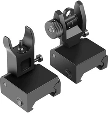 2 pack of OT Flip Up Iron Sights Flip Up Front Sight + Back Up Rear Sight