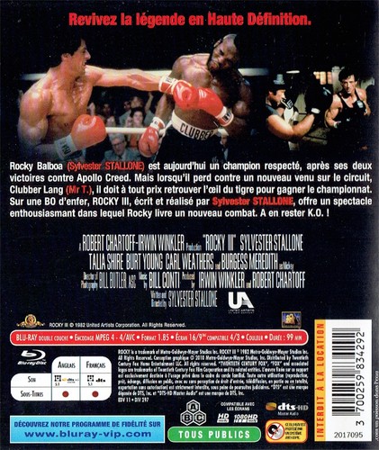 BLU RAY - ROCKY III - Sylvester Stallone - Foto 2 di 2