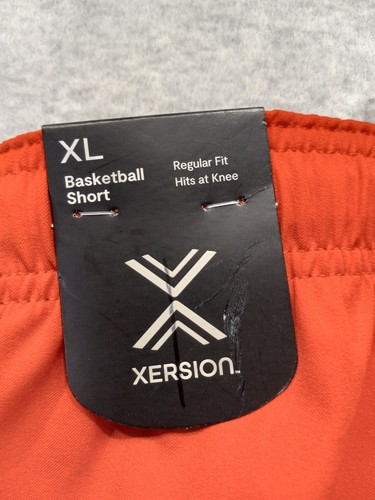 NEW Xersion XL Mens Basketball Sweat Shorts Red Drawstring Pocket Quick Dri - Picture 5 of 6