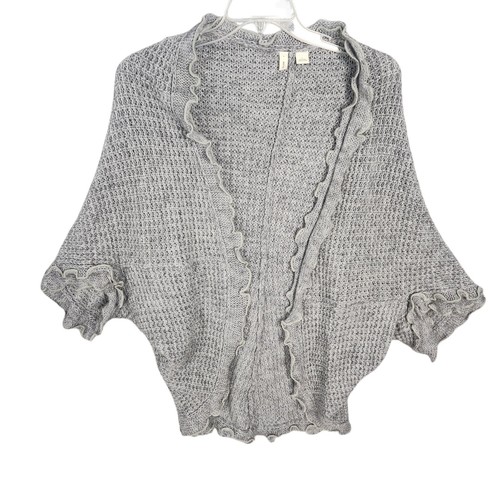 Maglione donna Moth Anthropologie taglia GRANDE grigio con volant Roccia - Foto 4 di 12