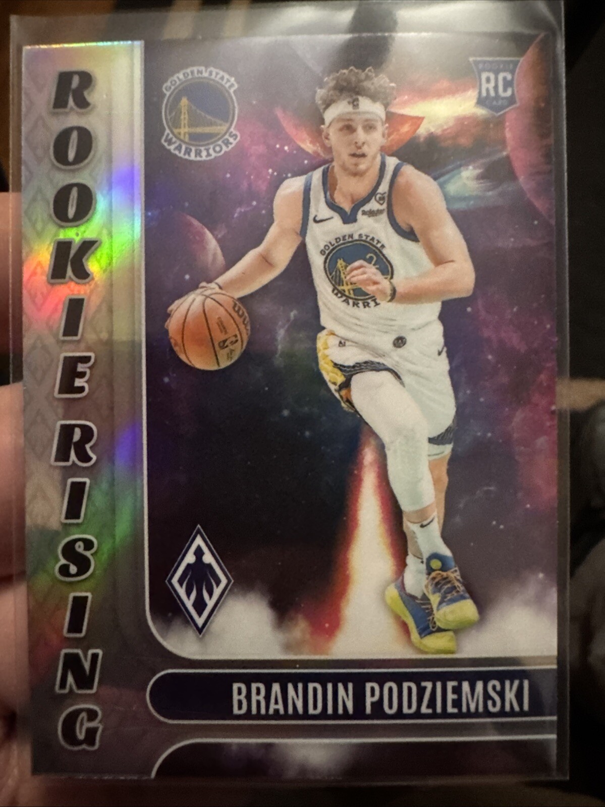 Brandin Podziemski 2023-24 Phoenix Rookie Rising Silver Prizm Card No. 25