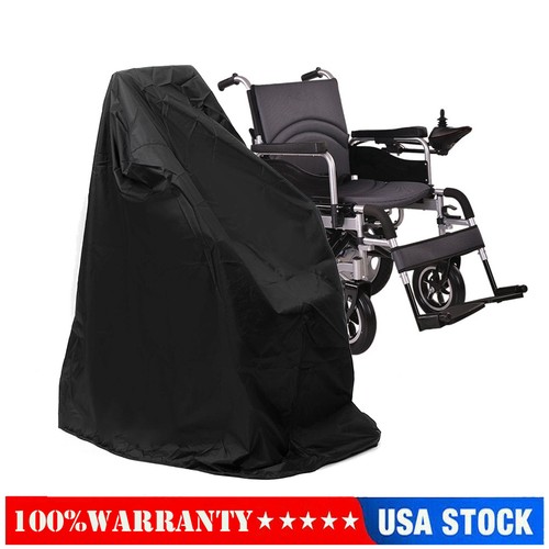 Cubierta para silla de ruedas eléctrica cubierta para silla de ruedas negra impermeable a prueba de polvo - Imagen 3 de 9