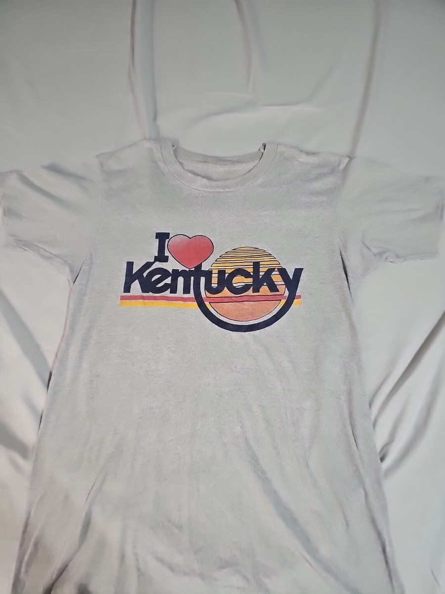 Tシャツ・カットソー LOVESTRUCK LOGO T-SHIRT Vintage I Love Kentucky Single Stitch Med 18X27 No Tag T
