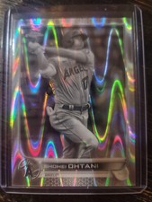 2022 Topps Chrome Sonic Shohei Ohtani Black & White Raywave Refractor Card#1
