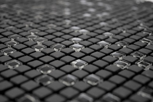 Azulejo de mosaico ECO reciclado vidrio esmalte negro mate espejo de azulejo revestimiento de pared - Imagen 7 de 7