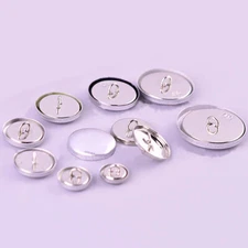 100 Pcs Cover Button Kit DIY Handmade Fabric Round Covered Cloth Metal Craft