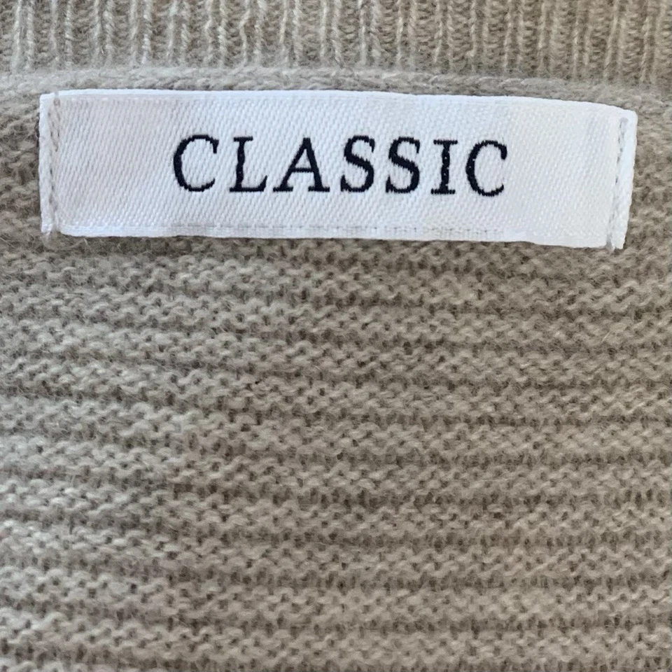 Cárdigan suéter clásico Marks & Spencer para mujer Reino Unido/8 100 % cachemir avena tostado Foto 4 de 4