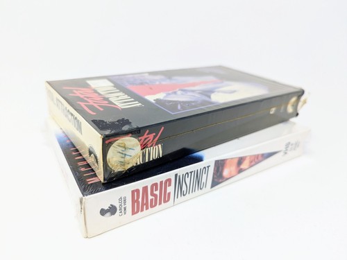 Basic Instinct Fatal Attraction VHS 2 Tape Lot Michael Douglas Suspense Thriller - Picture 3 of 5