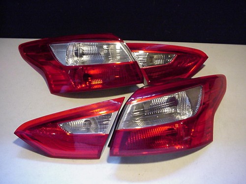Set 4 OEM Ford Focus 12-14 SEDAN Tail Light Assembly Rear Lamp Driver Passenger - Picture 1 of 12