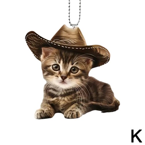 Acrylic 2D Cat Car Hanging Decoration Home Office Backpack Auto Rearview M D3P7 - Picture 35 of 40