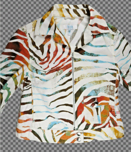 ESCADA Sport Womens Jacket 36/6 Striped Zebra Bomber Fashion Designer Style Chic - Picture 2 of 11