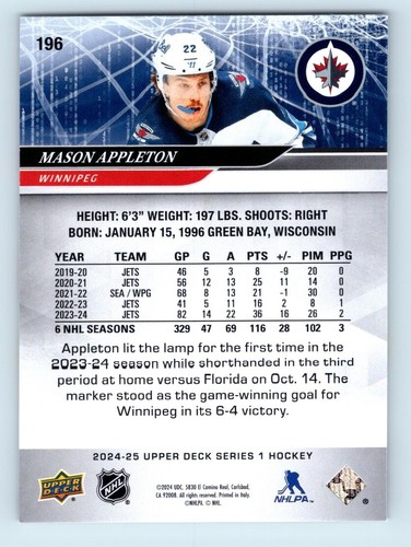 2024-25 UPPER DECK SERIES 1 Base Cards #1-200 Take Your Pick, Complete Your Set - Picture 387 of 395