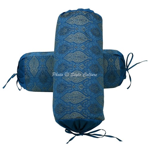 Bolster Cover Traditional Art Yoga Under Knee Pillow Cover Case 30 x 15 in - Picture 2 of 7