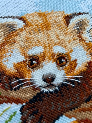 RIOLIS Counted Cross Stitch Kit 2257 Red Panda Cubs- Little Adorable Red Pandas - Picture 11 of 12