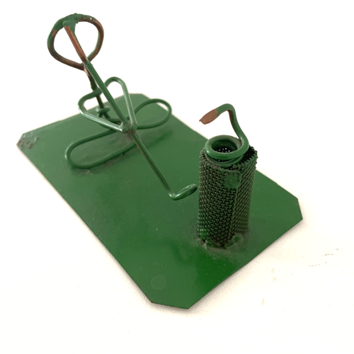 Robert Gilkerson Painted Metal Folk / Outsider Art SNAKE CHARMER Sculpture 4.5" - Picture 3 of 5