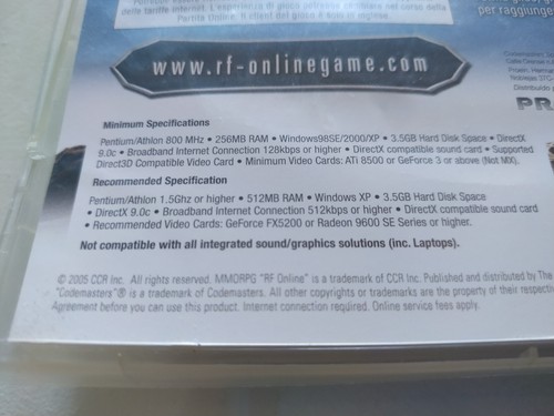 RF Online Rising Force Codemaster Juego PC DVD-Rom Edicion España PAL - AM - Picture 3 of 5