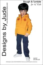 Rough & Tumble Doll Clothes Sewing Pattern  for 14" Kish Phoenix