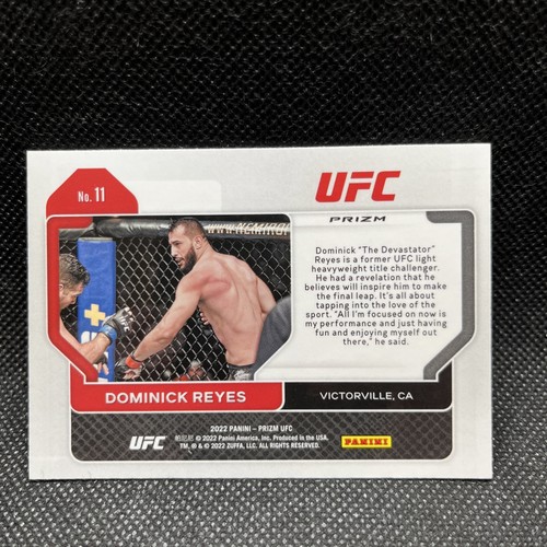 2022 Panini Prizm UFC Prizms Ruby Wave #11 Dominick Reyes - Picture 2 of 2