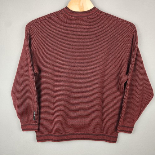 Carlo Colucci Sweater Mens Large Burgundy Crewneck Pullover Made in Germany - Picture 2 of 15