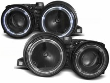 Angel Eyes Doppel Scheinwerfer Set in schwarz für BMW E30 09/1987-06/1994