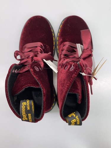 Dr.Martens 1460 PASCAL VELVET Short Boots US6 Bordeaux Corduroy - Zdjęcie 3 z 6