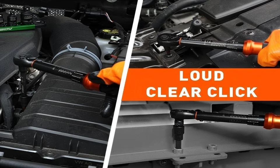 Torque Wrench Adjustable Torque Wrench 1/2" & 3/8" & 1/4" Drive Reversible Cr-V - Image 2 of 4