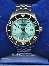ARAGON DIVEMASTER A611 Turquoise Dial 42mm 25 Jewels Automatic Mens Watch