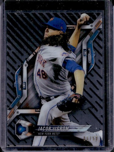 2018 Topps High Tek Jacob deGrom Black Rainbow Foil #5/50 Mets - Picture 1 of 2
