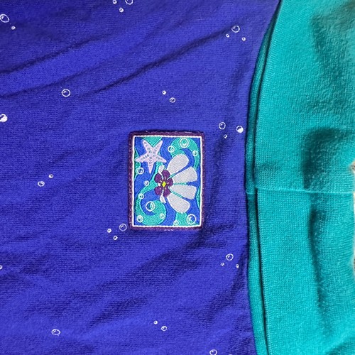 Vtg Disney Store Ariel Sweatshirt Dress Girls 7/8 Blue Drop Waist Little Mermaid - Picture 7 of 7