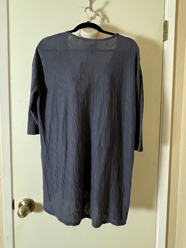Neu mit Etikett neu Bobi Los Angeles 3/4-Ärmel Dolman Tunika Gr. S blau hoher niedriger Saum - Bild 5 von 8