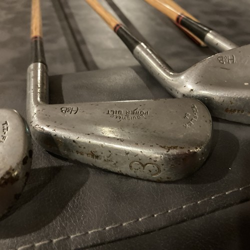 Vintage Set Of 4 Power Bilt H & B Irons (3, 6, 7, 8) Dimpled TT Flex Golf Clubs - Picture 21 of 23