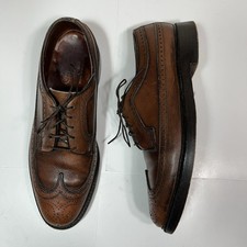 VTG Florsheim Imperial Kenmoor Wingtip Oxford Shoes Size 9 C Brown Leather 93602