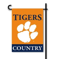 BSI PRODUCTS - Clemson Tigers 2-Sided Country Garden Flag - Includes Plastic...