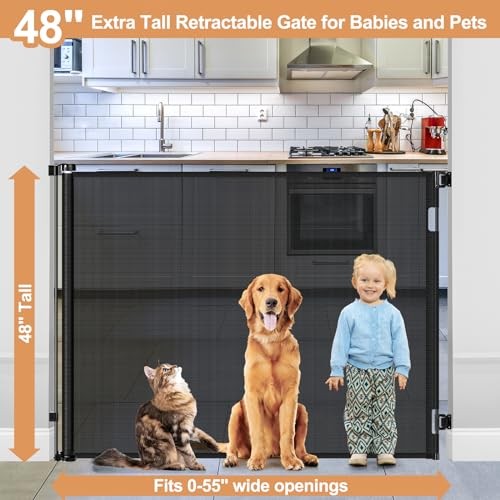 HEELALBABY 48" EXTRA HOHES EINZIEHBARES BABYTOR 55" BREIT EINZIEHBARES HUNDETOR - Bild 2 von 5