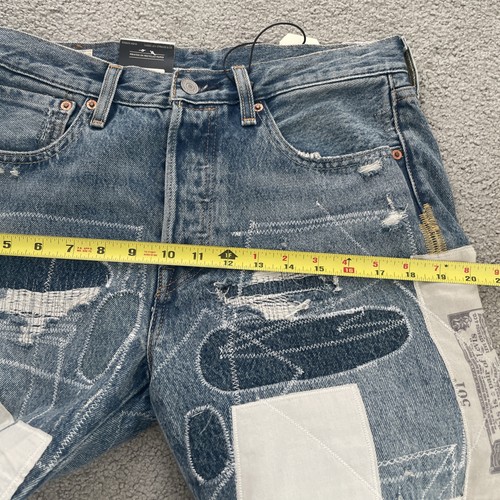 Levi's Premium 501 Original Patchwork Men’s Jeans 31X32 Medium Wash Fly Button E - Bild 12 von 15