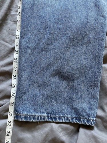 Vintage Levis Silvertab Jeans Men 38x32 Blue Baggy Light Wash 90s Denim Made USA - Picture 11 of 11