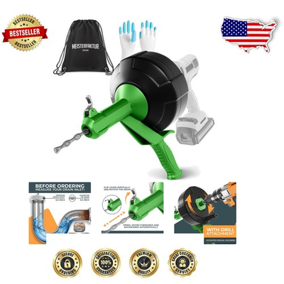 #ad Professional 35 FT Drain Snake Ideal for Effortless Sink amp; Drain Unblocking $45.89