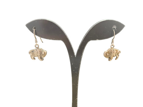 Sterling Silver Bison Buffalo Dangle Earrings - Bild 1 von 5
