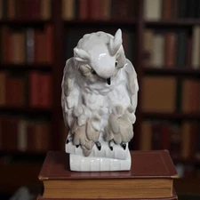 1974 Seymour Mann Museo First Edition Long Eared Owl Porcelain Figurine 9" Tall