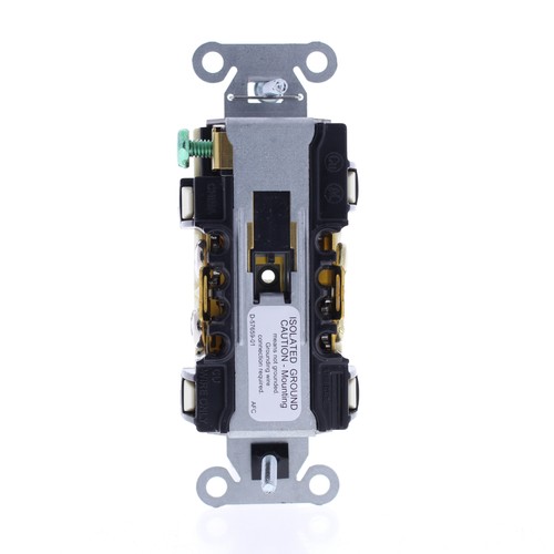 Hubbell Almond ISOLATED GROUND Spec Grade Receptacle Duplex Outlet 15A IG5252AL - Picture 4 of 4