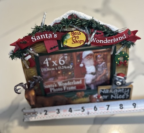 Santa's Wonderland Light Up Picture Frame Bear Reindeer Naughty Or Nice READ - Picture 22 of 24