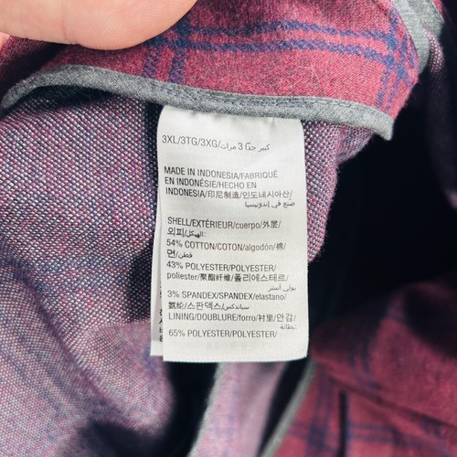 Tasso Elba Blazer Mens 3XL Burgundy Blue Windowpane Ruzza Stretch 2 Button Plaid - Picture 18 of 19