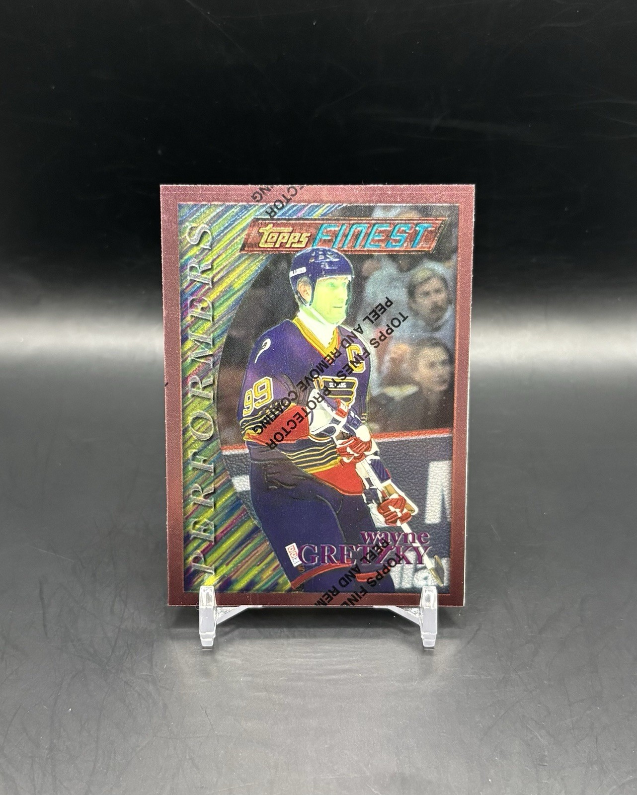 1995-96 Topps Finest Wayne Gretzky Performers With Coating #5