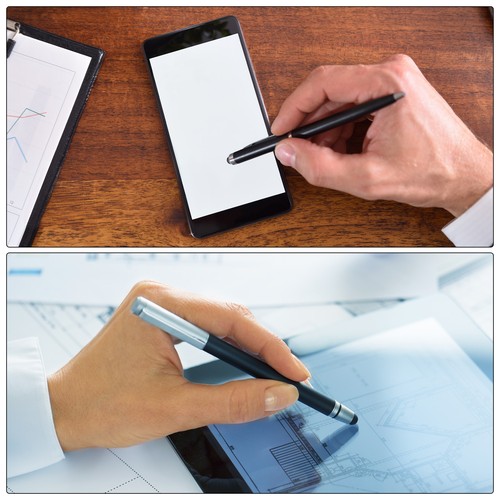 Stylus Pens for All Capacitive Touch Screens 2 in 1 Capacitive Pen, Red - Photo 5 sur 7