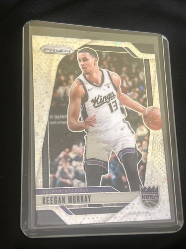 Keegan Murray 2024-25 Prizm Basketball White Sparkle SSP #7 Kings