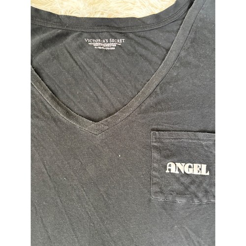 Victoria's Secret Angel schwarz V-Ausschnitt Schlafshirt Nachthemd Lounge XL - Bild 3 von 5