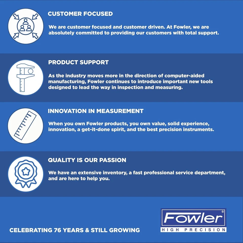 Fowler 52-253-102-1, Premium Outside Inch Micrometer with 1-2" Measuring...  - Image 3 of 3