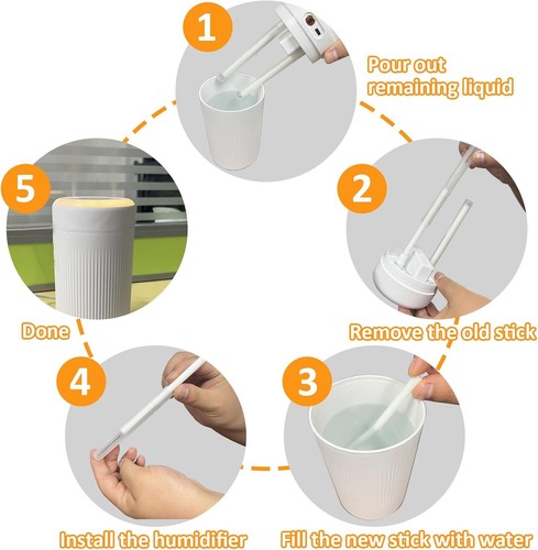 60PCS Humidifier Stick Filter Refill - Mini Sticks White - Bild 5 von 7